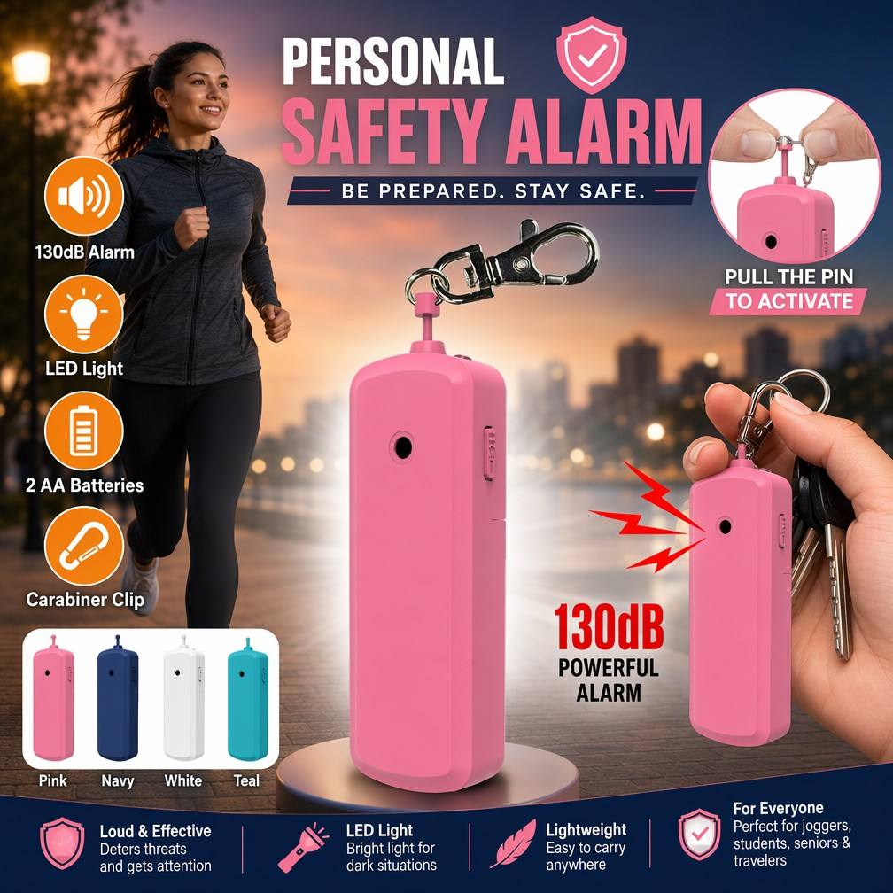 Personal Alarm Keychain - Портативная сигнализация от нападения 130 дБ,