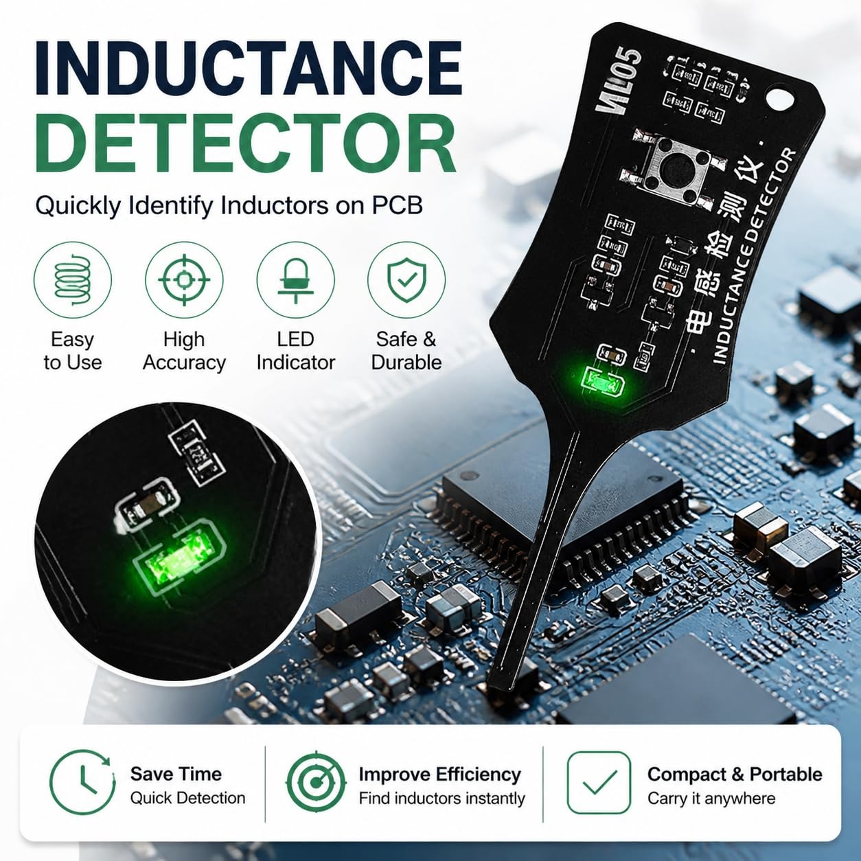 Тестер индуктивности W01 Type  – обзор и цена Co Detector Plug
