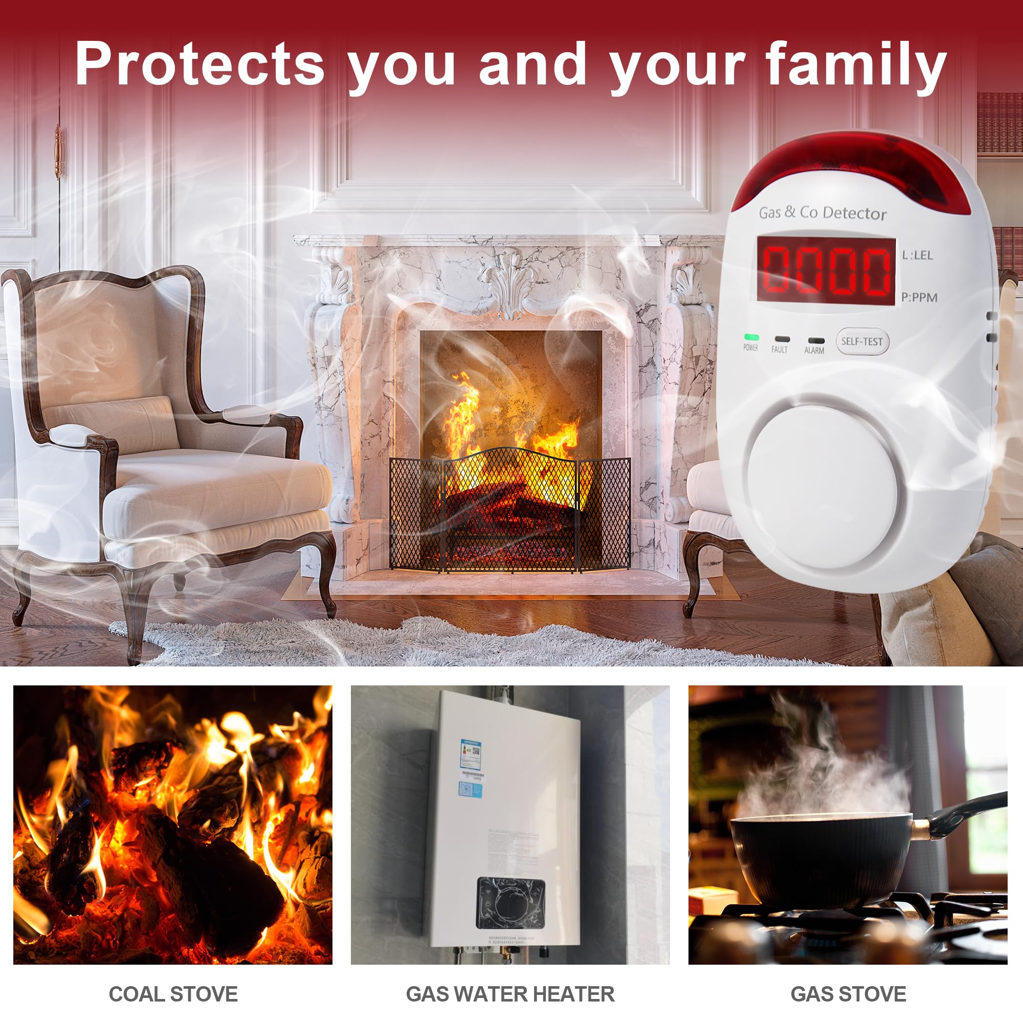Комбинированный детектор газа  – обзор и цена Co Detector Plug